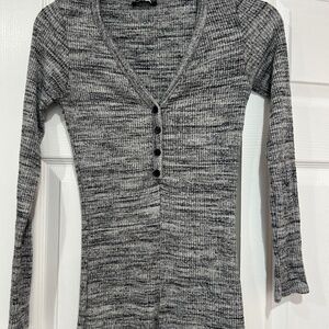 Fashion Nova, Medium, Gray Bodysuit.